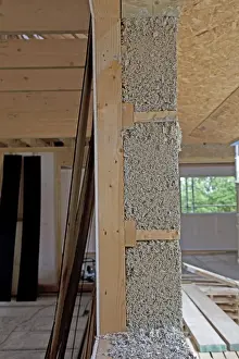 Green Energy Prints: Wall constructed with 300mm of Tradical hemcrete for good insulation UK