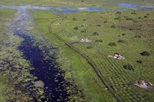 WAT-13494 Zambia - aerial of Bangweuleu marshes