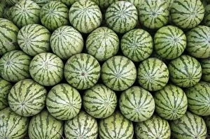 Images Dated 22nd September 2006: Water melons for sale in India (but cultivated widely elsewhere). Originally from tropical Africa