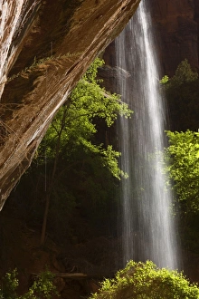 Images Dated 7th May 2009: Weeping Rock - water is rushing over a sandstone cliff - spring
