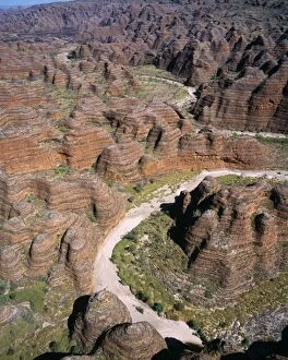 Western Australia - sandstone range formed 400 million years ago. Layered sediements washed into a rift valley