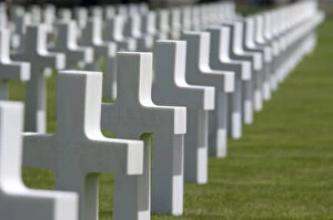 Images Dated 22nd July 2010: White crosses for Battle of Normandy, Normandy