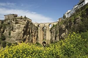 The White Town of Ronda high above the river gorge El Ta