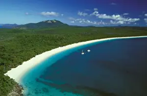 Whitehaven Beach, Whitsunday Island Whitsunday Group, Great Barrier Reef Marine Park (World Heritage Area), Queensland, Australia JPF33725