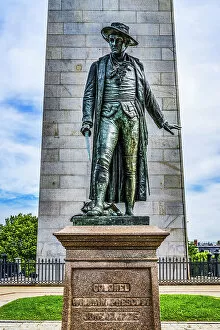 Hill Gallery: William Prescott Statue, Bunker Hill Battle Monument