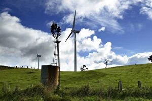 Wind farm and with windmill near Portland, South Australia