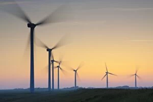 Wind Turbine generating power on a wind farm