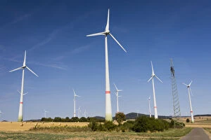 Alternative Gallery: Wind Turbine Park - amongst arable land, North Hessen, Germany Date: 11-Feb-19