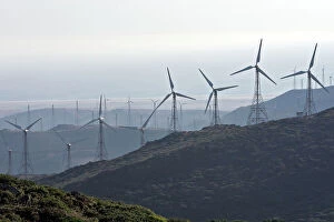 Windmills / Turbines at wind farm near Tarifa