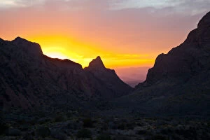 Brewster Gallery: The Window in Chisos Mountains at sunset
