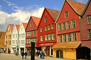Images Dated 26th May 2007: wooden houses - colourful historic trade houses in UNESCO world heritage site of Bryggen