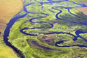 Zambia - Flight over Bangweuleu marshes Africa