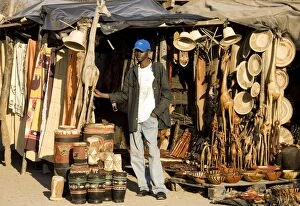 Zambia - Souvenir stall at the entrance to the