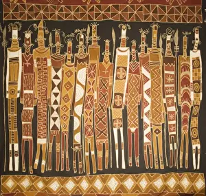 Traditional Prints: Zambian textile bedspread made in Luangwa Valley